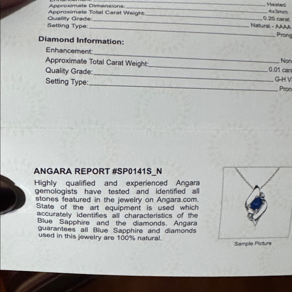 Angara sapphire and diamond necklace - Picture 5 of 6